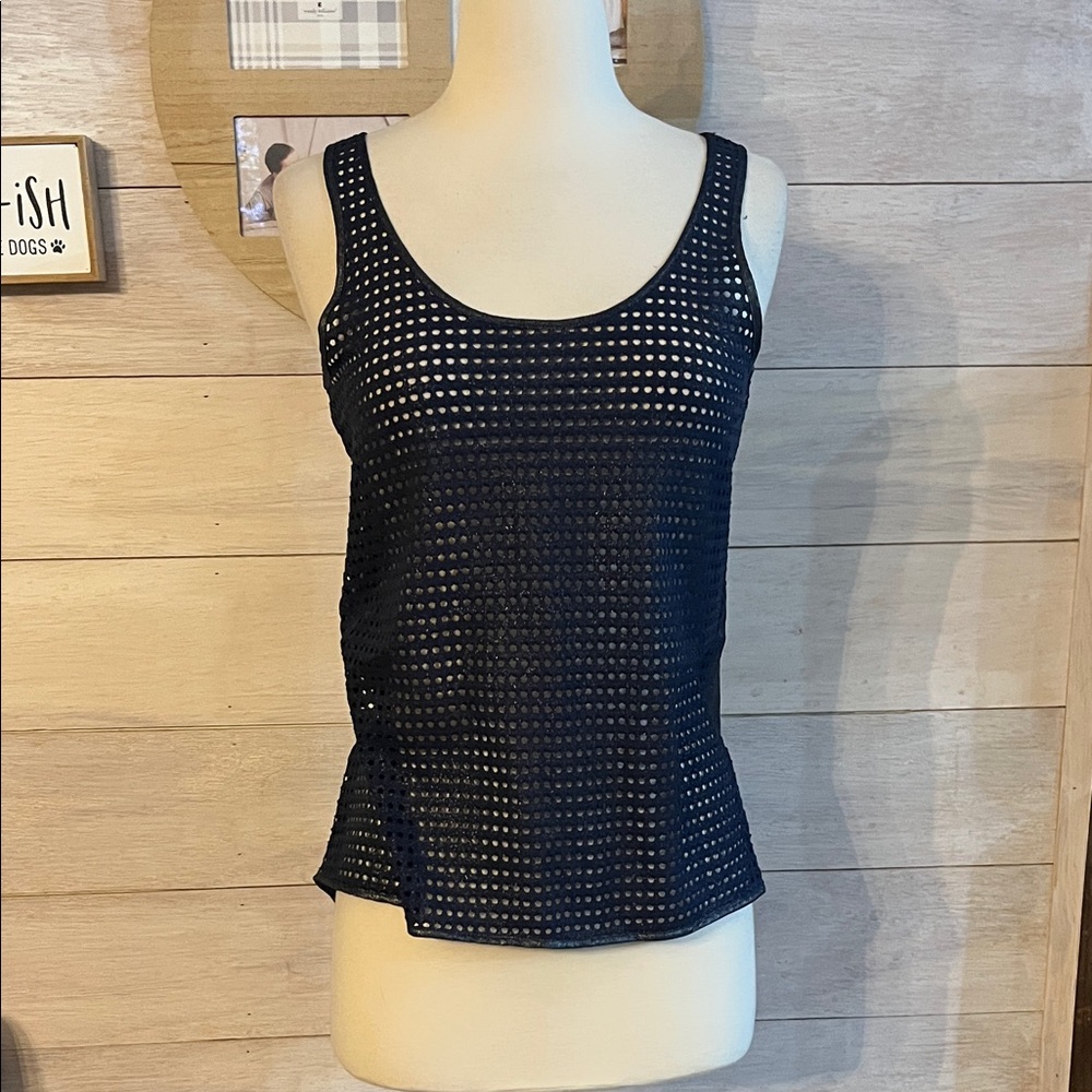 Outback Red Blue Shimmer Mesh Tank Top S